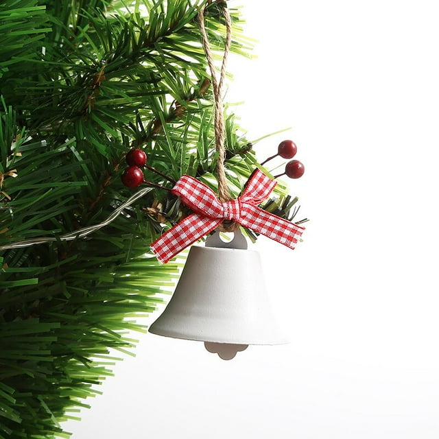 10 Pcs/paquete fiesta en casa decoración de árbol de Navidad decoración de hierro decoración estilo campana colgantes niños DIY Navidad Campana decorativa Ornoments