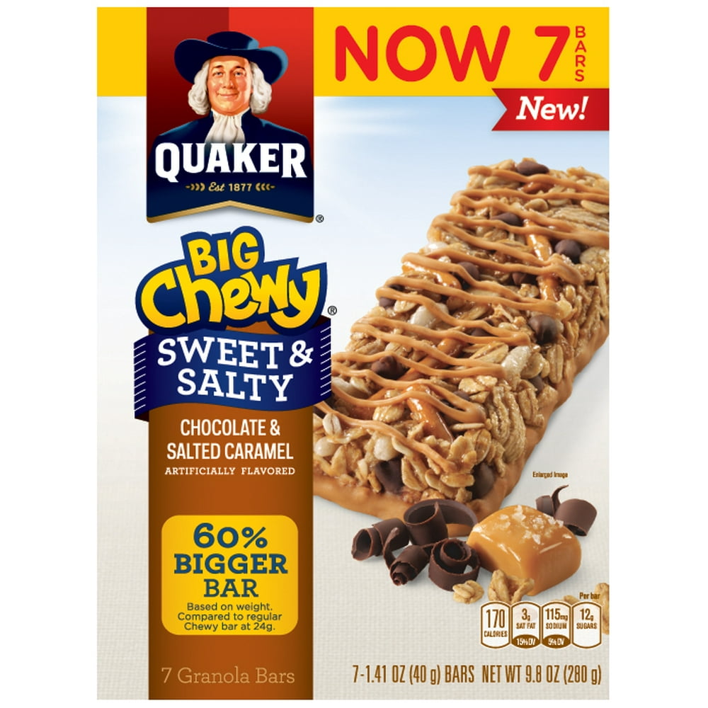 quaker big chewy sweet and salty