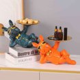 thumbnail image 3 of Bandeja Bulldog De Resina De Decoración Moderna, Bandeja De Almacenamiento De Estatua De Bulldog Francés Bandeja De Pendientes De Joyería Para Casa Entrada Comercio Oficina, 3 of 8