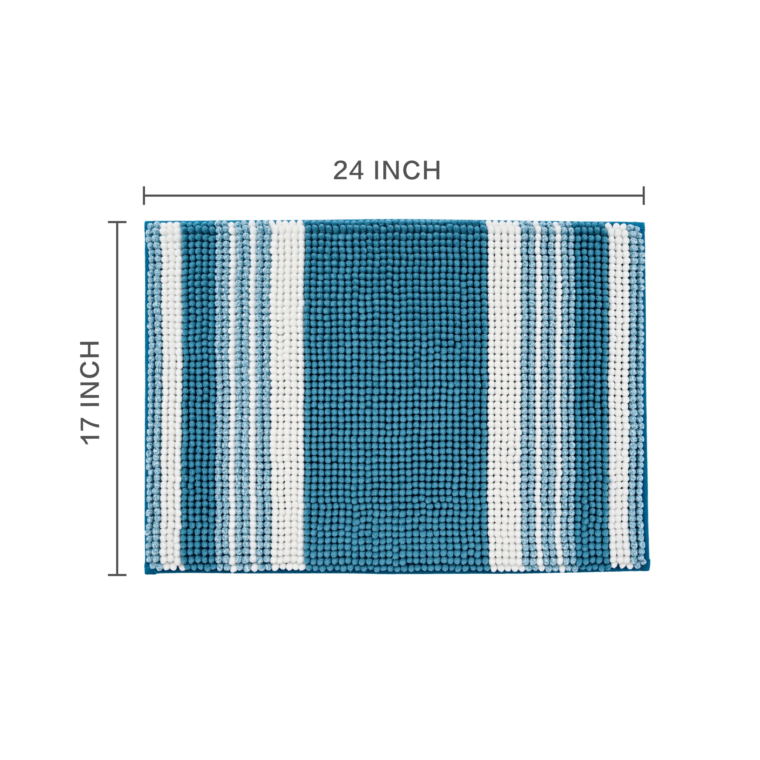 Mainstays Performance Foam Noodle Bath Rug, 17" x 24", Aqua