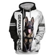 thumbnail image 2 of Nunca subestimes a un anciano con un pastor alemán Sudadera con capucha con estampado 3D por todas partes Chándal de calle Love Dog 01, 2 of 5