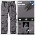 thumbnail image 5 of FEN AI Men Casual Quick Drying Pants for Hiking Fishing Trousers Multiple Pockets Outdoor Hunting Safari Pant Grey, 5 of 10