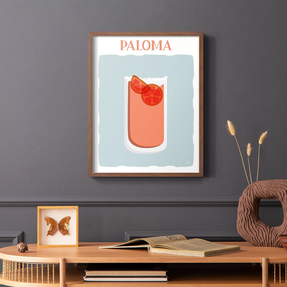 Paloma in Brown Solid Wood 8 x 10 Framed Print