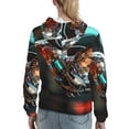 thumbnail image 7 of Kdxio Futuristic Robot Hummingbird Print Womens Oversized Hoodies Sweatshirts Hooded Pullover Tops Sweaters Casual-Large, 7 of 7