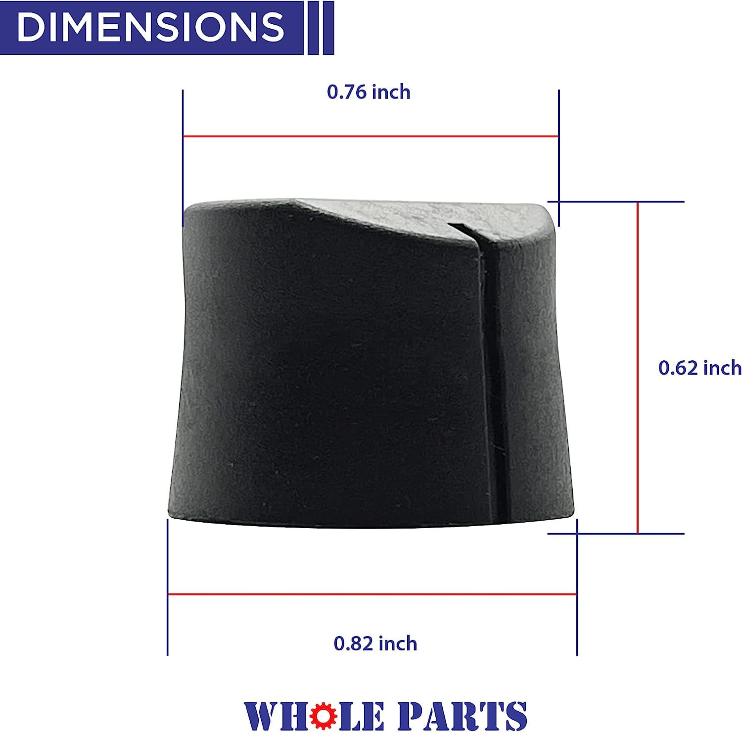 Whole Parts Range Hood Control Knob for Light and Fan Motor Part #PA010071 - Replacement and Compatible with Viking Hoods - Replaces AP5315085, 810729 - Non-OEM Appliance Parts - 2 Yr Warranty