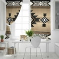 thumbnail image 5 of Fsddascl Brown Southwest Blackout Curtains for Bedroom/Living Room, Thermal Insulated Kitchen Curtains, Farmhouse Boho Aztec Geometric Neutral Grommet Darkening Window Treatment Drapes 42"x63"x2, 5 of 6