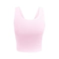 thumbnail image 4 of frariair Ladies Streetwear Cable Detailing Bodycon Tank Top Breathable Club Outfit With Four-Way Stretch Pink, 4 of 4