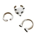 thumbnail image 2 of segolike Animals Open Rings Durable Fashion Lady Girls Gift Finger Rings Adjustable Rings Panda 3Pcs Silver, 2 of 9