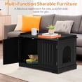 thumbnail image 5 of WSWJY Wooden Hidden Cat Litter Box Enclosure Furniture, Decorative Hidden Cat Washroom House, Multi-Style Concealed Cat Litter Cabinet for Indoor Cats 29.8'' Black, 5 of 13
