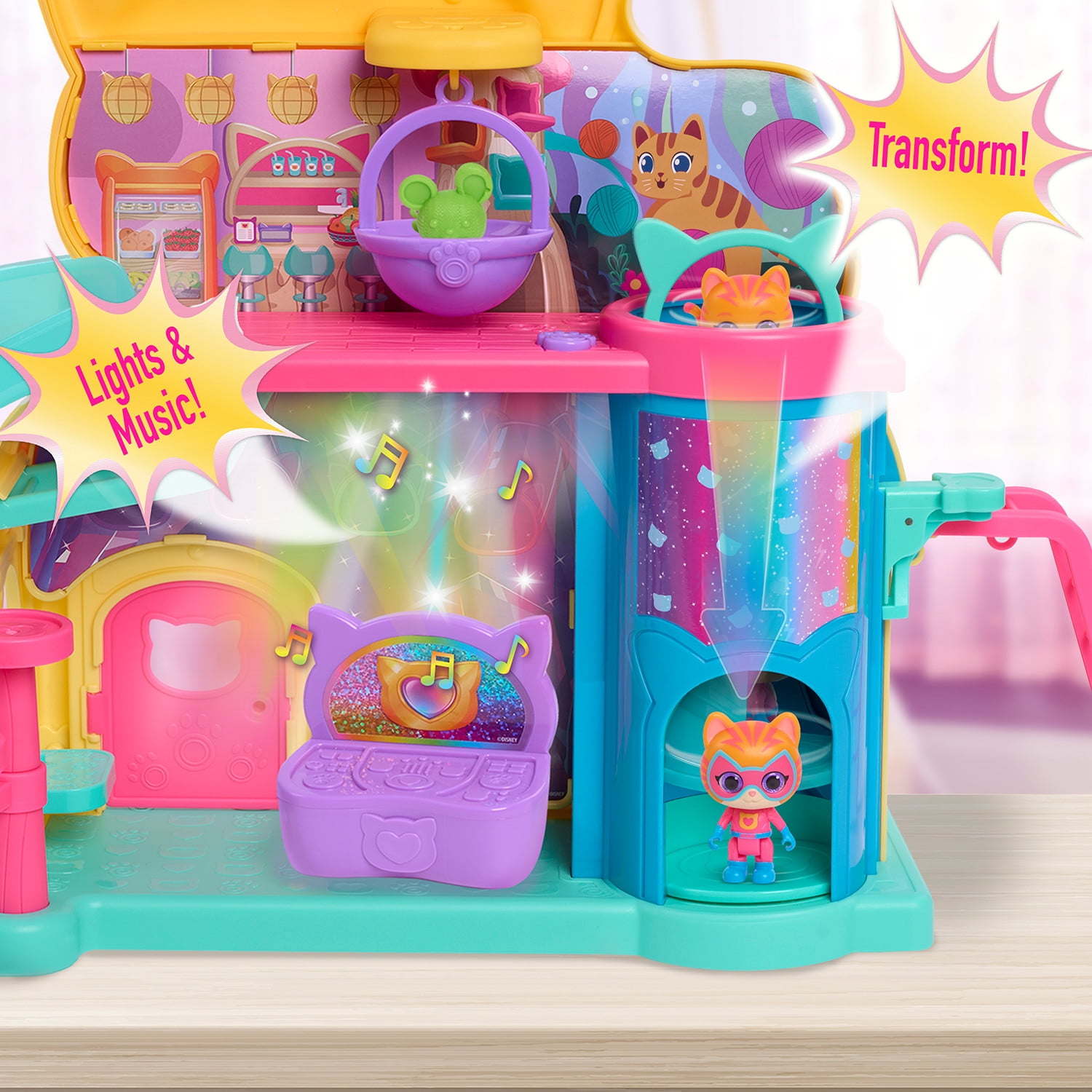 Disney Junior SuperKitties Purr N Play Playset – Lights & Sounds Adventure