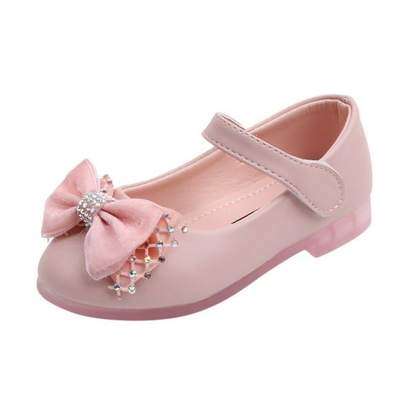 Kids' $10 Under Toddler/Little Girls Mary Jane Ballerina Flats Shoes Slip-on School Party Dress Shoes for Toddler First Walkers Crystal Bowknot Crystal Princess Shoes Save Big