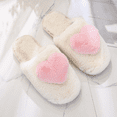 thumbnail image 4 of Otoño Invierno, zapatillas de piel sintética para mujer, zapatos de felpa para mujer, suelo interior, espuma viscoelástica, dormitorio, chanclas esponjosas para mujer, 4 of 5
