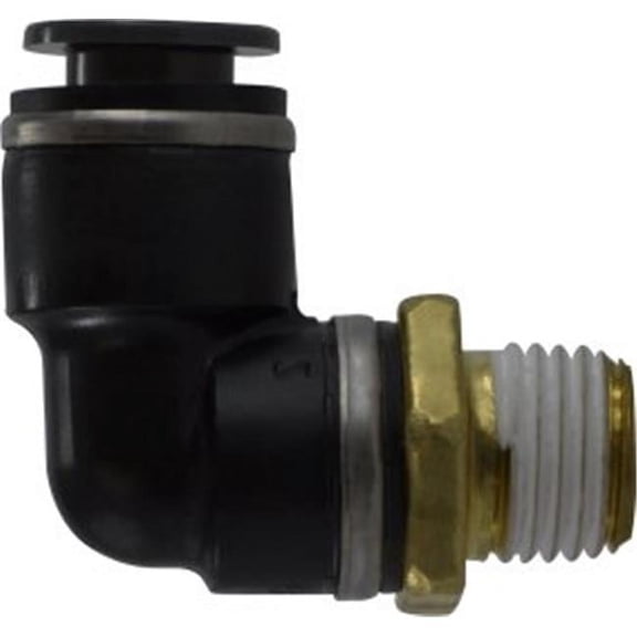 Midland Industries 690602SC 0.37 x 0.12 P-IN x MIP DOT Composite Body Push-in Male Elbow