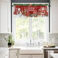 thumbnail image 2 of Red Christmas Kitchen Valances for Windows 42x18 Inch Kitchen Curtains Valances Rod Pocket Santa Snowman Elk Gifts Snowflake Xmas Bathroom Window Valances for Window Treatment Decor, 2 of 6