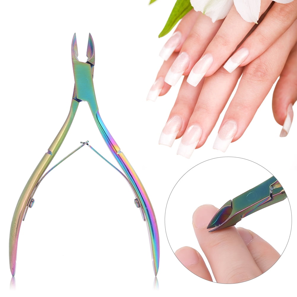 Stainless Steel Cuticle Nipper Coloful Nail&Toenail Dead Skin Cutter Nail Art Pedicure Tool