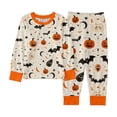 thumbnail image 4 of JAJAHO Halloween Kids Pajamas Boy Girl Long Sleeve Top And Pants Set Pumpkin Ghost Sleepwear 2 Piece Set 2-10Y, 4 of 4
