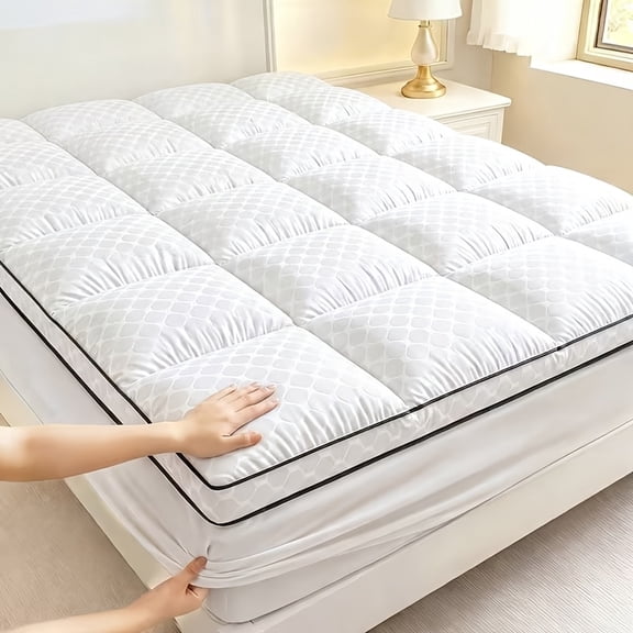 Mattress Topper, Mattress Cover, Quilting Elasticity Stretchable From 8 To 21 Inches DeepPockets Mattress Pad For Bed, Bedding