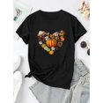thumbnail image 2 of T-Shirt de Sport Décontracté Simple à Manches Courtes et Col Rond Imprimé Motif Cœur d'Automne pour Femmes, Confortable pour l'Été, Fête des Pères, Fête des Mères, Nouvel An, Festival de Printemps, 2 of 6