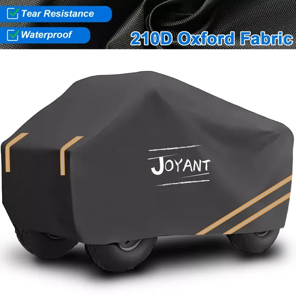 FANOTEK ATV Cover, Waterproof Quad ATV Cover for Polaris Kawasaki Arctic Cat Honda and More, Thickened 210D PU UV Dust Rian Snowproof All Weather Protection Black 82"