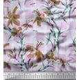 thumbnail image 1 of Soimoi Cotton Cambric Fabric Check & Lily Flower Printed Fabric 1 Yard 56 Inch Wide, 1 of 1
