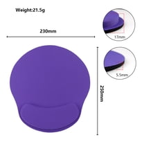 Nvzi-c Mouse Pad Wrist Support, Comfortable Mouse Pad Wrist Rest, Relieve Wrist Pain Gel Mouse pad, Non-Slip Rubber Base Mousepad for Laptop, Computer, Prefect for Office & Home（Purple）