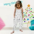 thumbnail image 2 of Likimi Toddler Kids Girls Spaghetti Strap Onesie Sleeveless Print Crewneck Jumpsuit Comfortable Relaxed Soft Fall Winter Clothes Size 3-4 Years White, 2 of 5