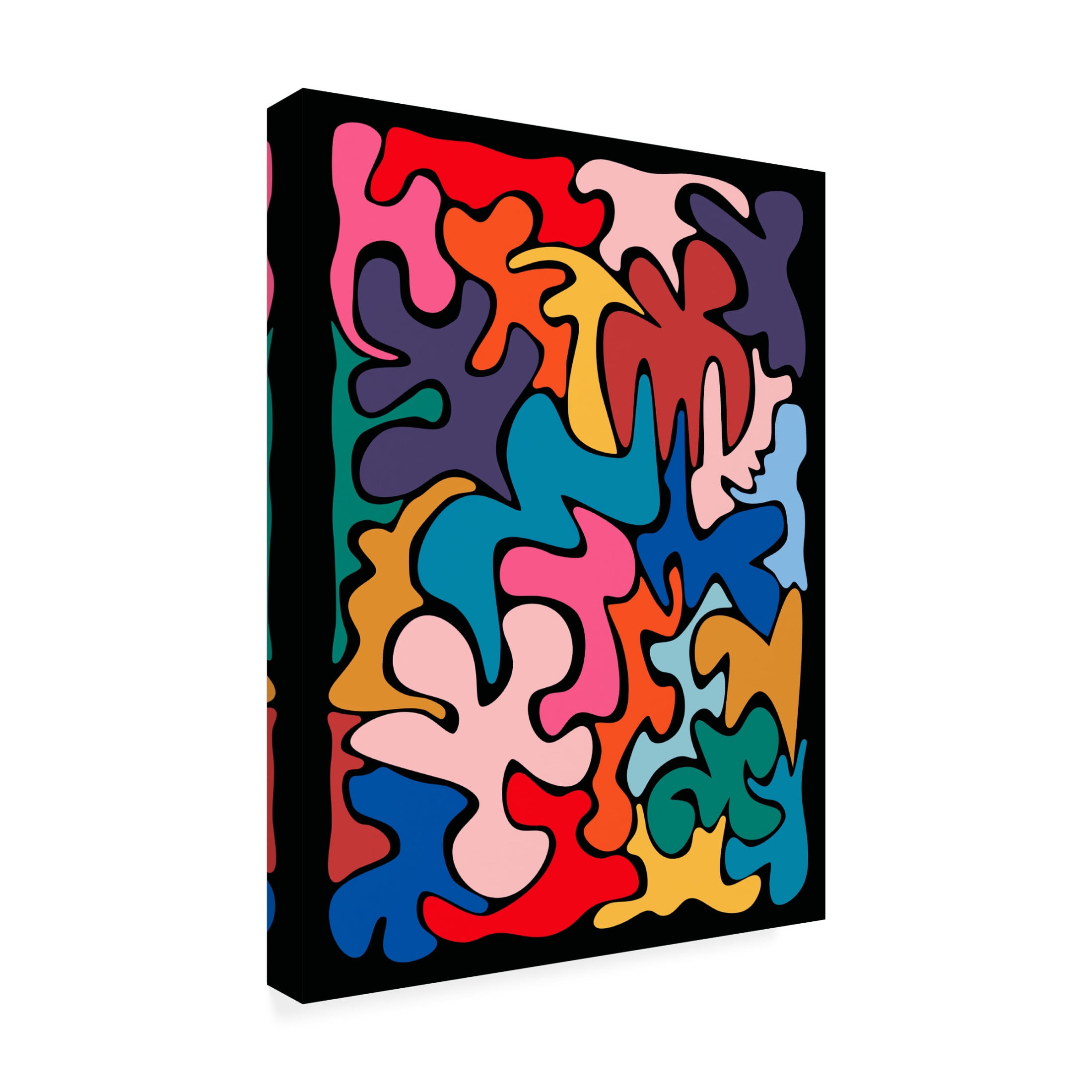 Canvas Wall Art - Tom Quartermaine 'Bold Colorful Modern Shapes' Wall Art for Living Room, Bedroom, or Office Décor by Trademark Fine Art - 35 x 47 Inches