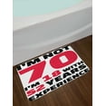 thumbnail image 2 of 70th Birthday Bath Mat, I am 18 with 52 Years Experience Quote Humorous Fun Party, Non-Slip Plush Mat Bathroom Kitchen Laundry Room Decor, 29.5 X 17.5 Inches, Dark Coral Black and White, Ambesonne, 2 of 2