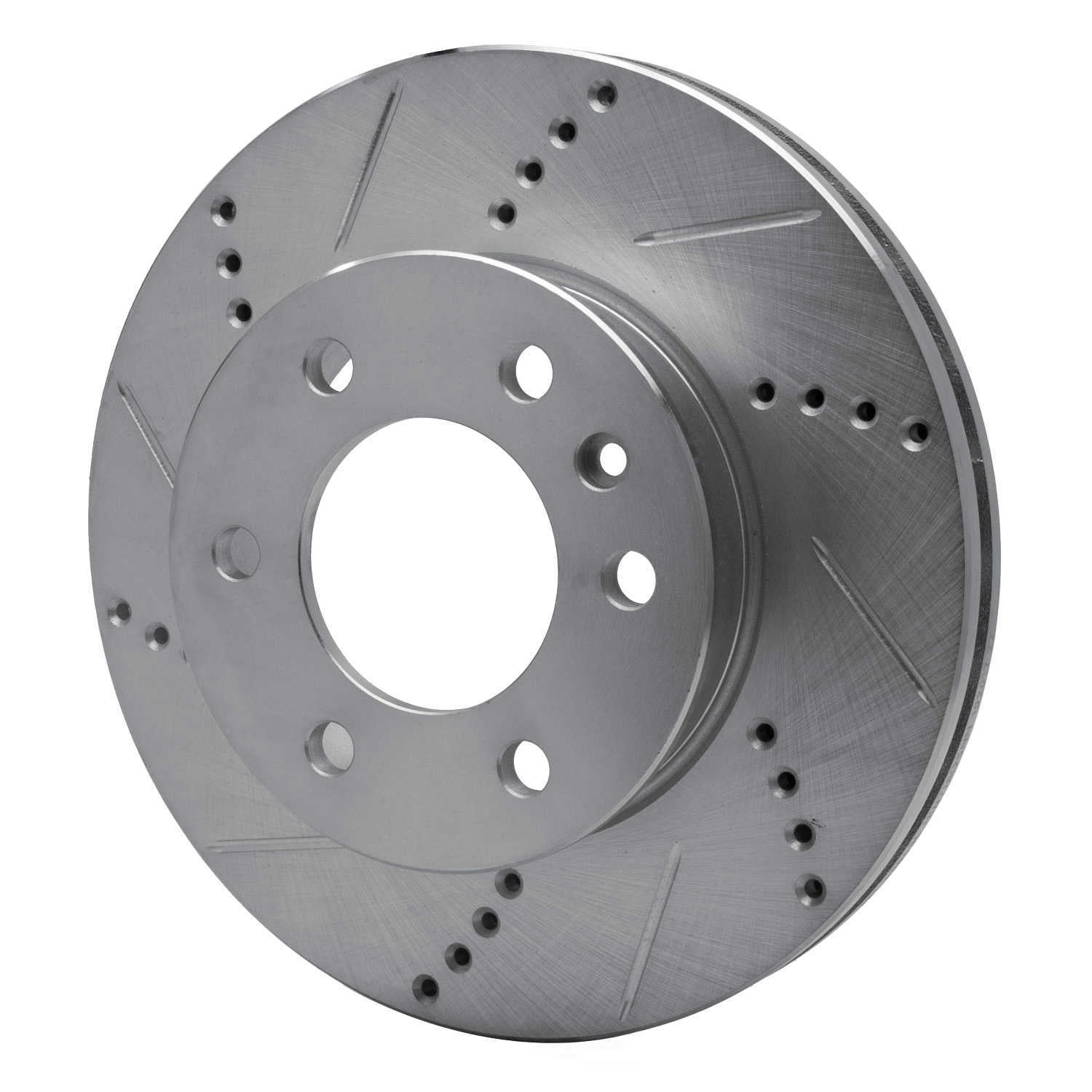 Dynamic Friction Company 631-40043L DFC Brake Rotor - Drilled And Slotted - Silver