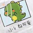 thumbnail image 4 of Fesfesfes Women Hooded Cute Dinosaur Printing Short Sleeve T-shirt Tops Loose Pocket Blouses Plus Size $10, 4 of 5