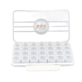 thumbnail image 4 of Organizador de medicamentos portátil de plástico transparente, caja de almacenamiento diaria para aceite de pescado, vitaminas y suplementos, 28 compartimentos., 4 of 12