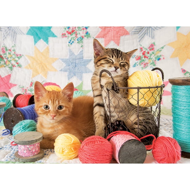 Cobble Hill 1000 Piece Puzzle - Balls of Fluff - Sample Poster Included