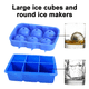 thumbnail image 4 of Juego de bandejas de hielo para hacer hielo - Azul 6 agujeros + 6 cuadrados MFZFUKR CPB-US-CJZ25-2, 4 of 5