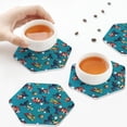thumbnail image 7 of Lsque Mario Pattern 4" Drink Coasters Set of 6, Leather Absorbent Coasters, Table Coaster Set Decorative Coffee Cup Coasters Housewarming Gift, 7 of 7