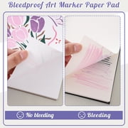 Hapric Marker Paper Pad Sketch Book, 9x12 inch, 50 Pages, 2 Count, 2 Pack