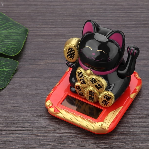 Chat Porte-bonheur Solaire – Agite La Main, Sans Pile, Décoration Mignonne Pour Maison, Bureau Ou Voiture