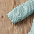 thumbnail image 6 of Odeerbi Baby Bodysuit Layette Set Onesies for Toddler Infant Newborn Girls Boys Ribbed Solid s Elastic Pants Outfits Set Mint Green, 6 of 9