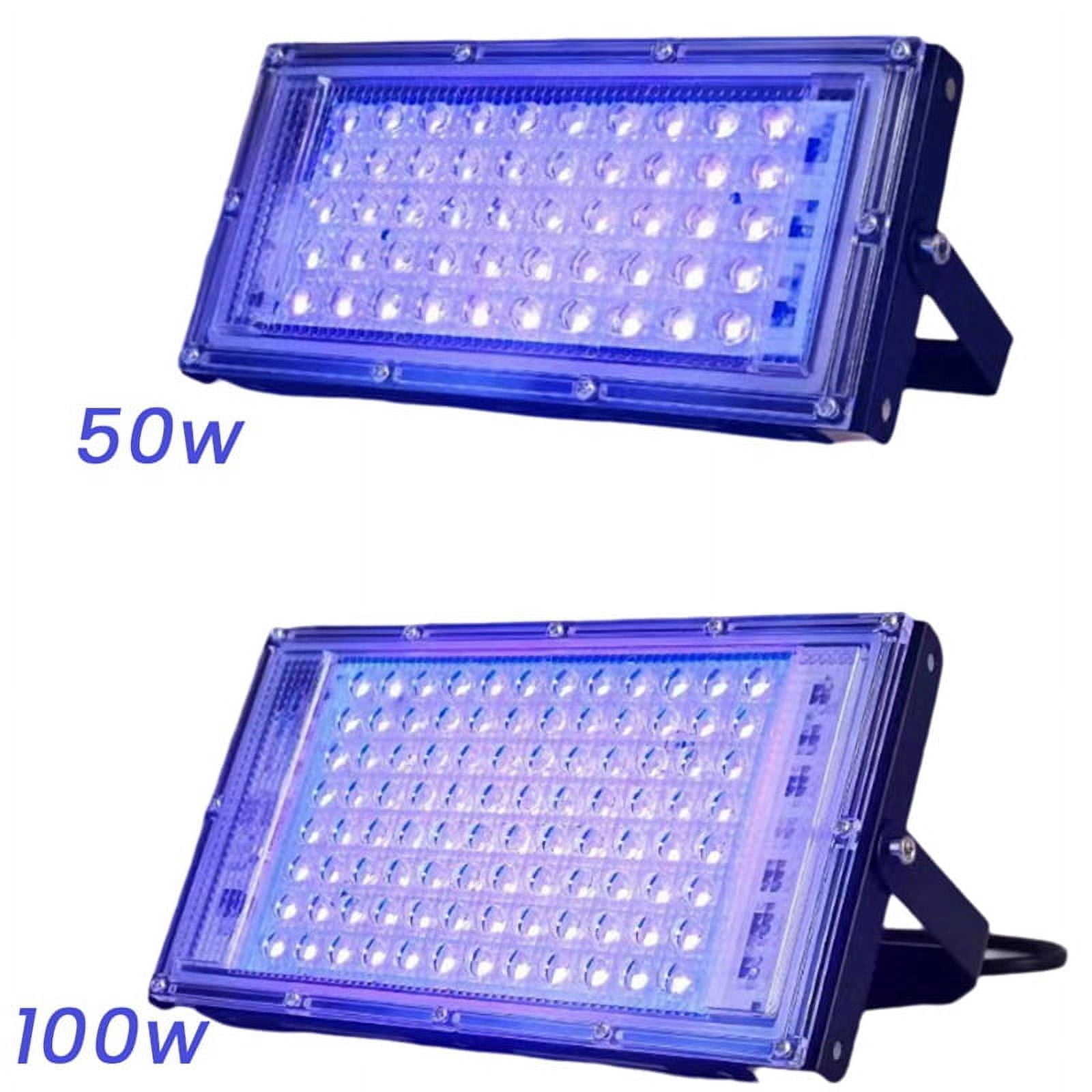2 Pcs UVA Black Light 220V-240V Black Lights IP65 Waterproof Black Light for Black Light Stage Lighting Body Paint 100W