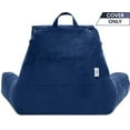 thumbnail image 3 of Medium Husband Pillow - Cover Only - Cozy Microfiber Bed Rest Pillow Cover with Arms - Array of Colors - Generous Side and Back Pockets - Perfect Fit for Your Favorite Comfy Reading Pillow, Dark Blue, 3 of 8