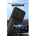 thumbnail image 3 of Case for Samsung Galaxy S21 FE (Not S21) with Card Holder, Heavy Duty Protection Phone Case with Magnetic Ring Kickstand Slide Camera Cover for Samsung Galaxy S21 FE      Gray, 3 of 8