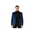 thumbnail image 2 of Men's Velvet Sports Coat Grammy Amy Award By BASSIRI , LEONARDI J1042 Royal Blue, 2 of 4