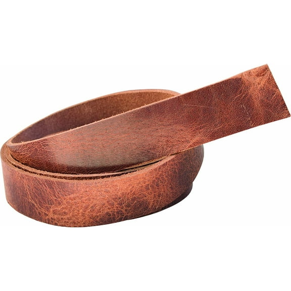 European Leather Works Buffalo Leather Strips 2", Vintage Tan