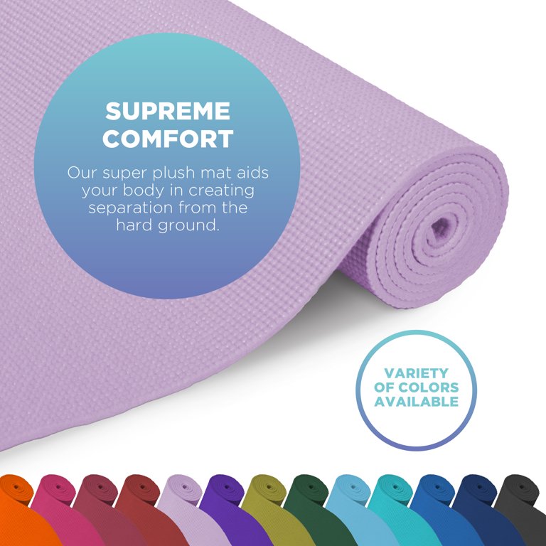 Bean Products Extra Thick Monster Yoga Mat | 6mm (¼”) Thick x 72” L x 24” W  | Larger, Thicker & More Comfortable | Non-Skid & Non-Slip Eco Friendly