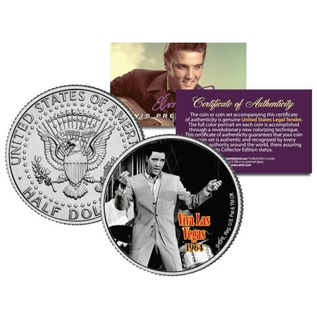 Vegas Coin - ELVIS PRESLEY - MOVIE * Viva Las Vegas * JFK Kennedy Half Dollar Coin *LICENSED*