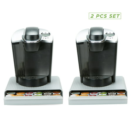 Mind Reader 36 Capacity K-Cup Single Serve Coffee Pod Storage Drawer Organizer - 2 Pack