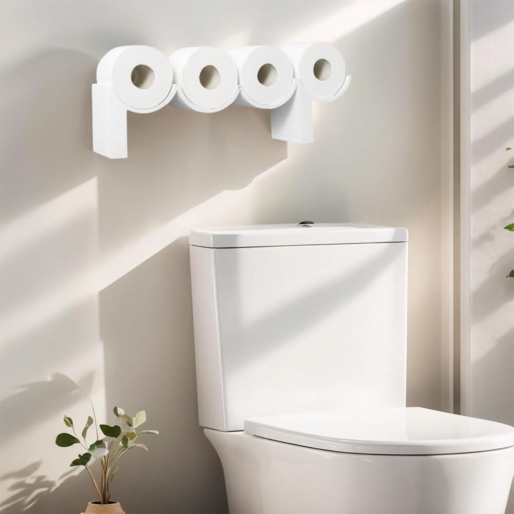 Poop Toilet Paper Holder Shelf, Funny Toilet Paper Holder, Functional and Fun Tp Shelf, Unique 3D Printed Bathroom Wall Decor Art, Functional Space Saving Wall Decor, Unique Gift for Bathroom image 4