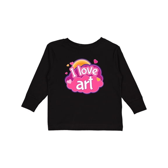 Inktastic Artist I Love Art Girls Long Sleeve Toddler T-Shirt