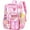 Pink Rainbow, variant on Sanmadrola Large Clear Backpack Heavy Duty Stadium Approved See Through Backpack Waterproof PVC Transparent Backpacks Clear Book Bag with Reinforced Strap for School Work Travel Festival, Purple