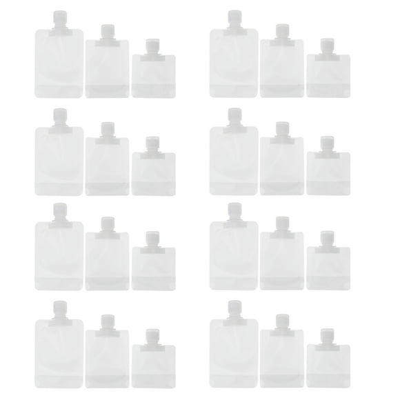 OUNONA 24Ud Bolsa Squeezable Para Loción Plástica Con Cierre Hermético Para Viaje