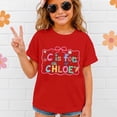 thumbnail image 3 of School Uniform Tshirts Girls Printed Crewneck T Shirt Short Sleeve Loose Fit Top Girls Tshirts Red 8-9 Years, 3 of 5